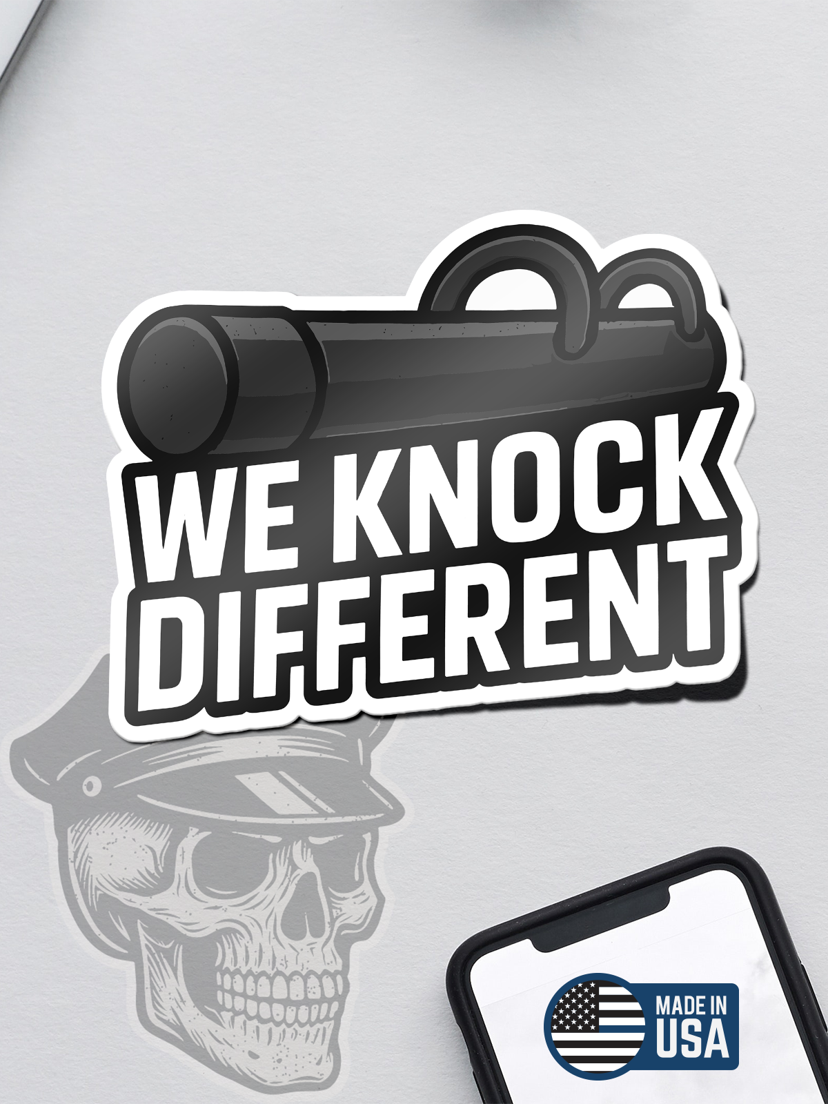 We Knock Different Sticker